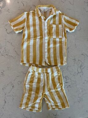 H&M Yellow and White Striped Kids  Set